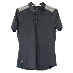 Adidas Ultimate 365 Polo Shirt Black Womens Medium Golf Tennis Pickleball Sporty